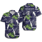 Hawaiian Aloha Shirts Disc Golf Player Tropical Floral Custom Name - 1