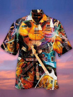I Love Guitar Thunder Light Unisex Hawaiian Shirt H - 1