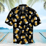 Beer Black Unisex Hawaiian Aloha Shirts - 1