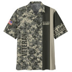 Honor The Fallen US Army Veteran Vintage Camo Unisex Hawaiian Shirts - 1