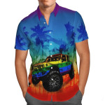 Jeep LGBT Flag Beach Palm Hawaiian Aloha Shirts - 1