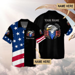 Amazing Eagle with American Flag Hawaiian Aloha Shirts Va - 1