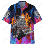 Colorful Flaming Hot Rod Unisex Hawaiian Shirts - 1