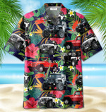 Colorful Jeep Cars Tropical Summer Vintage Hawaiian Aloha Shirts DH - 1