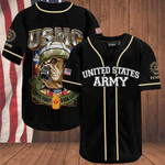 Marine Corps Bulldog custom name Baseball Jersey KV - 1