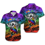 Hawaiian Aloha Shirts Ah Men Funny Jesus LGBT Pride - 1
