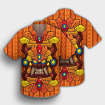 Cool Tiki Orange Unisex Hawaiian Aloha Shirts - 1