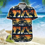 Bull Riding Sunset Beach Unisex Hawaiian Shirts - Beach Shorts - 1