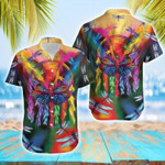 Colorful Dragonfly Hawaiian Aloha Shirts Va - 1