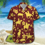 Hawaiian Aloha Shirts Calf Roping Yellow Flowers - 1