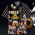 Hawaiian Aloha Shirts Poker Player And Beer - 1