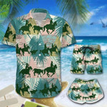 Team Roping Hawaiian Aloha Shirts or Beach/ Women Shorts Dh - 1