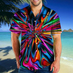 Amazing Holographic Hippie Tie Dye Unisex Hawaiian Shirts - 1