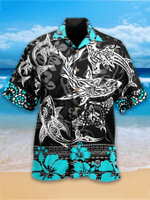 Shark mandala Hawaiian Aloha Shirts KV - 1