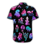 Simple Mushroom Black Unisex Hawaiian Shirts - 1