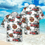 Hawaiian Aloha Shirts Fire Truck Firefighter 1721L - 1