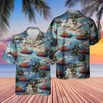 Coastguard Agustawestland AW189 Beach Pattern Aloha Hawaiian Shirts - 1