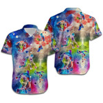 Hawaiian Aloha Shirts Bowling Colorful Splash Color - 1