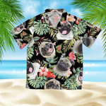 Happy Pug Dog Face Unisex Hawaiian Shirts - 1