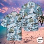 Us Air Craft Palm Tree 4th of July Hawaiian Aloha Shirts V - 1