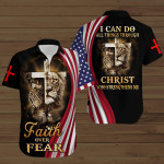 I Can Do All things Through Christ Who Strengthens Me Lion Unisex Hawaiian Shirts - 1