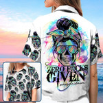 Zero Fucks Given Skull Mermaid Mom Hawaiian Aloha Shirts KV - 1