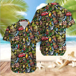 Hawaiian Aloha Shirts Tiki Doodles 2704KV - 1