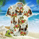 Hawaiian Aloha Shirts Team Roping Flowers Hawaii - 1