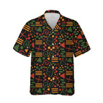 Juneteenth Tribal African Ethnic Seamless Pattern Unisex Hawaiian Shirts - 1