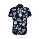 Hawaiian Aloha Shirts Jeep Navy Palm Tree - 1