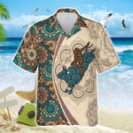 Amazing Bull Riding Brown Mandala Unisex Hawaiian Shirts - Beach Shorts 050721h - 1