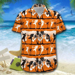 Lacrosse Orange Palm Tree Tropical Unisex Hawaiian Shirts - Beach Shorts - 1