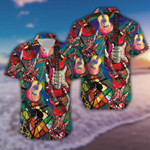 Amazing Colorful Art Love Guitar Unisex Hawaiian Shirts - 1
