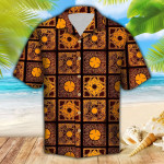 Brown Lemar Pattern Unisex Hawaiian Shirts - 1