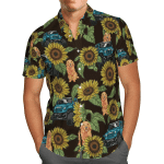 Hawaiian Aloha Shirts Jeep Dog Sunflowers - 1
