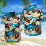 Hawaiian Aloha Shirts American Eagle On The Beach - 1