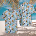 Wave Seamless and Dog Mermaid Aloha Hawaiian Shirts DH - 1