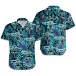 Hawaiian Aloha Shirts Disc Golf Aloha Tropical Leaves Custom Name - 1