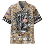 Amazing Veteran Boost US Marine Brown Camo Unisex Hawaiian Shirts - 1