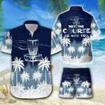 Hawaiian Aloha Shirts - Beach Shorts Disc Golf May The Course Be With You - 1