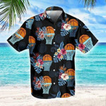 Colorful Basketball Flowers Tropical Hawaiian Aloha Shirts - 1