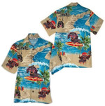 Kawaii Dachshund Surfing On Island Hawaiian Aloha Shirts Dh - 1