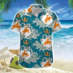 Saddle Bronc Horse Green Unisex Hawaiian Shirts - Beach Shorts - 1