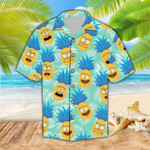 Crazy Funny Pineapple Summer Vibe Tropical Hawaiian Aloha Shirts DH - 1