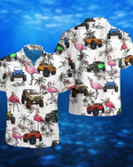 Hawaiian Aloha Shirts Jeep Flamingo Ocean - 1