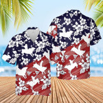 Hawaiian Aloha Shirts Bull Riding Navy And Red 210621L - 1