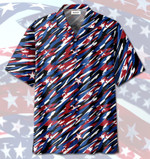 4th of July US Flag Camo Patriotism Unisex Hawaiian Aloha Shirts 13621DH - 1
