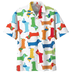 Colorful Dachshund So Cute Unisex Hawaiian Shirts - 1