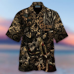 Highest Quality Tattoo Studio Brown Black Unisex Hawaiian Shirts - 1