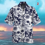 Amazing Skull Floral Hawaiian Aloha Shirts Beach Trip - 1